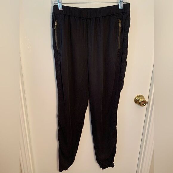Young fabulous & broke GUC black joggers with gold zippers Size medium - Picture 1 of 5
